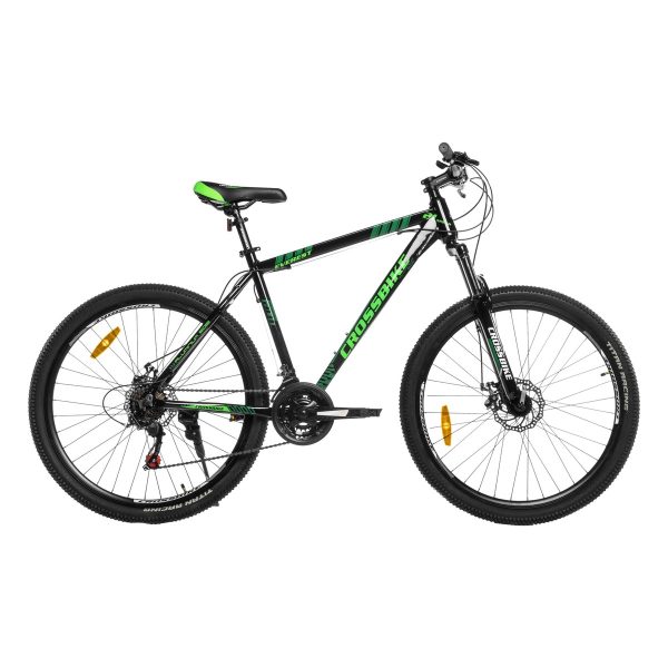 Велосипед Crossbike Storm 27.5" Чорно-зелений 15" (Зріст 150 см - 160 см)