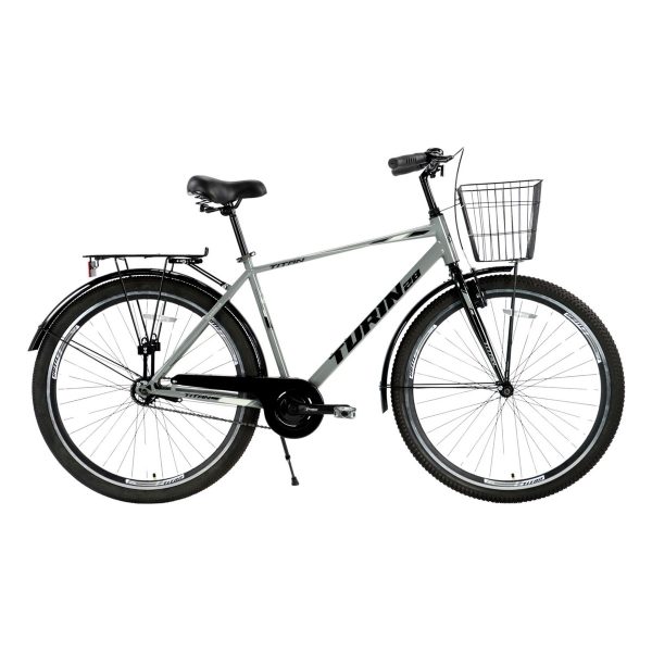 Велосипед Titan Turin Сіро-чорний 18" (Зріст 165 см - 180 см)