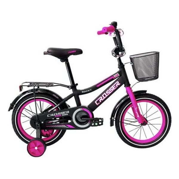 Велосипед Crosser Rocky 14" Чорно-рожевий