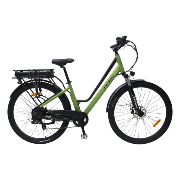 Електровелосипед Titan Carte Зелено-чорний 17" (Зріст 160 см - 175 см)