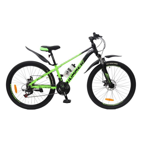 Велосипед Crossbike Hummer 26" Чорно-зелений 13" (Зріст 140 см - 150 см)
