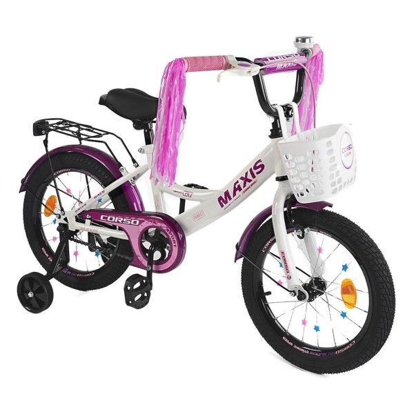 Велосипед Corso Maxis 20" з кошиком Білий