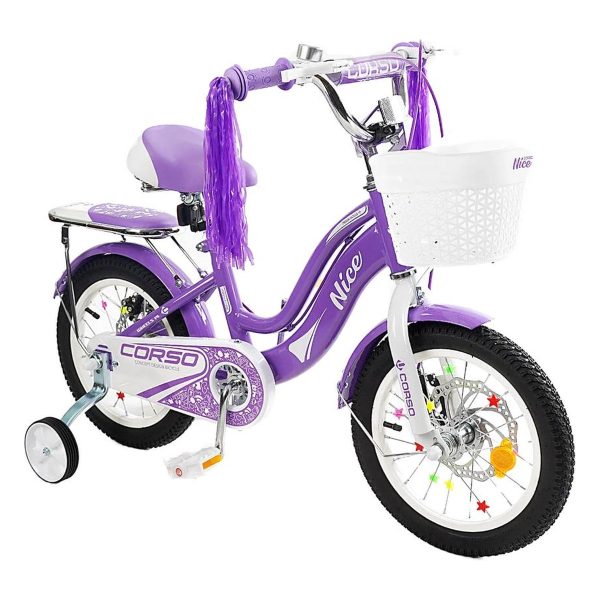Велосипед Corso Nice 14" Фіолетово-білий