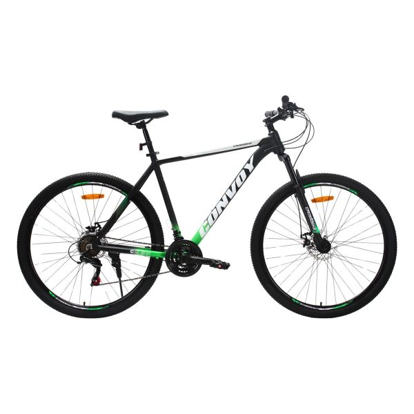 Велосипед Crossbike Convoy 29" Чорно-зелений 19" (Зріст 175 см - 185 см)