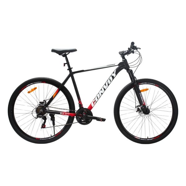 Велосипед Crossbike Convoy 29" Чорно-червоний 19" (Зріст 175 см - 185 см)