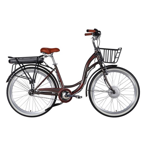 Електровелосипед Dorozhnik eAquamarine 26" 500 Вт 36 В 13 Аг Сірий 17" (Зріст 160 см - 180 см)