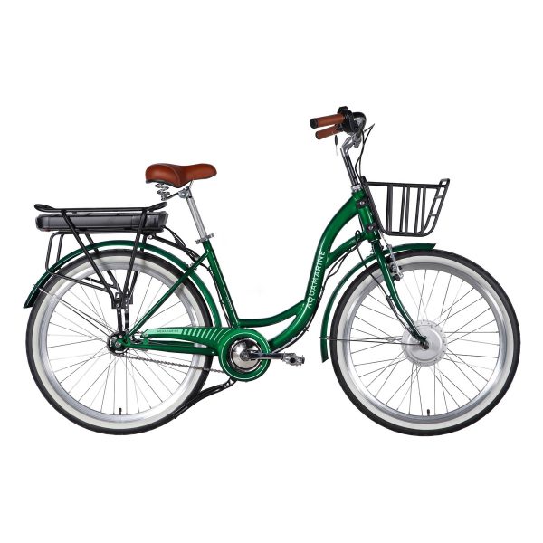 Електровелосипед Dorozhnik eAquamarine 26" 500 Вт 36 В 13 Аг Зелений 17" (Зріст 160 см - 180 см)