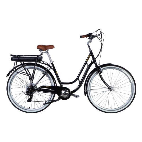 Електровелосипед Dorozhnik eRetro 500 Вт 36 В 13 Аг Чорний 19" (Зріст 175 см - 190 см)